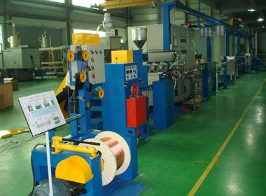 Teflon wire extruder line